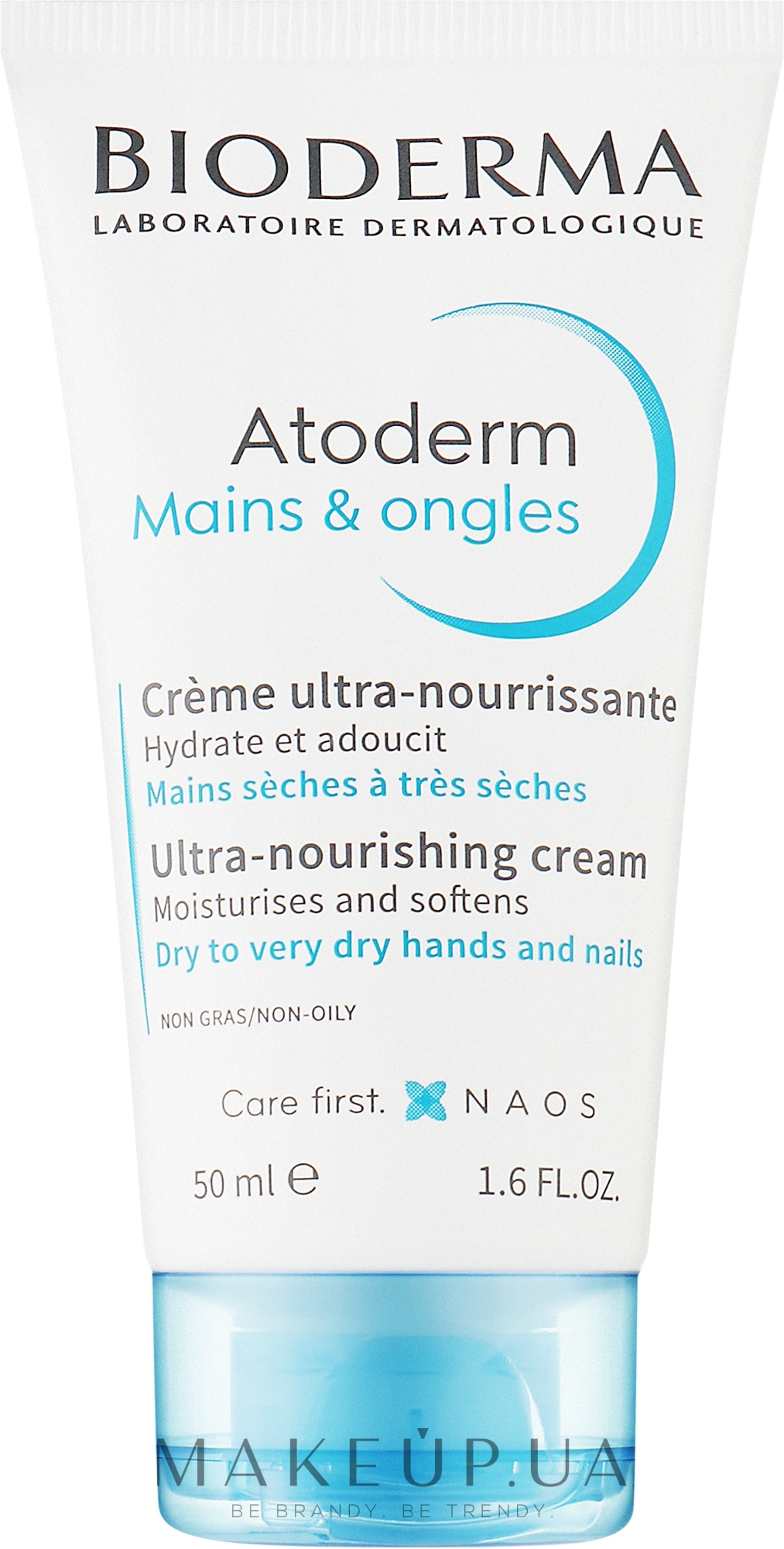Питательный крем для рук - Bioderma Atoderm Mains & ongles Ulra-Nourishing Hand Cream — фото 50ml