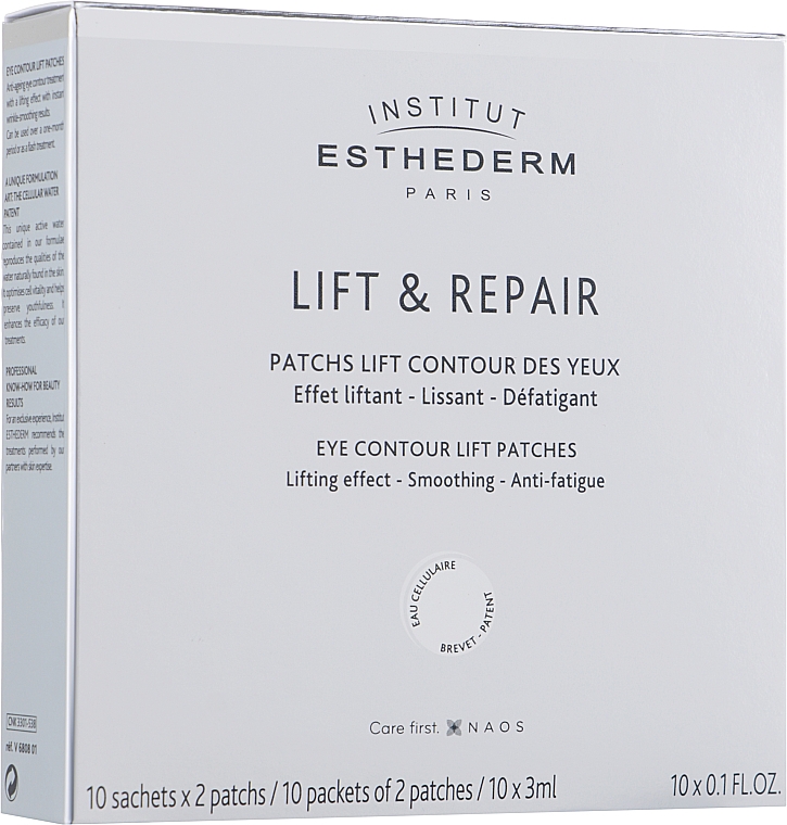 Біоліфтингові патчі для області навколо очей - Institut Esthederm Lift & Repair Eye Contour Lift Patches — фото N1