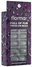 Духи, Парфюмерия, косметика Накладные ногти, 01 Grn Strps - Flormar Full Of Fun Press-On Nails