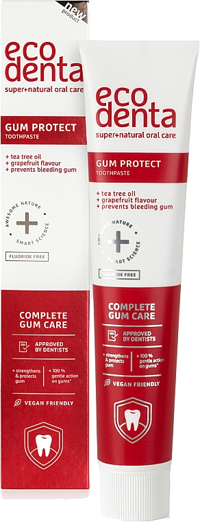 Зубная паста для защиты десен с маслом чайного дерева - Ecodenta Gum Protection Toothpaste With Tea Tree Oil — фото N1