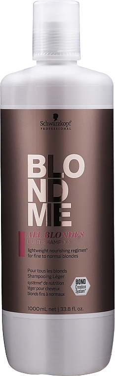 Шампунь для тонких волос всех типов блонд - Schwarzkopf Professional Blondme All Blondes Light Shampoo — фото N1