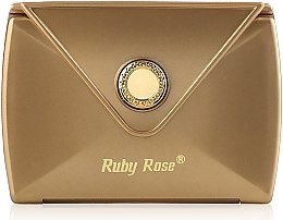 Дзеркало двостороннє, конверт, золотисте  - Ruby Rose Delux Two-Way Mirror — фото N2