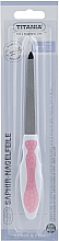 Пилочка для ногтей с сапфировым напылением, 17 см, светло-розовая - Titania Softtouch — фото N1