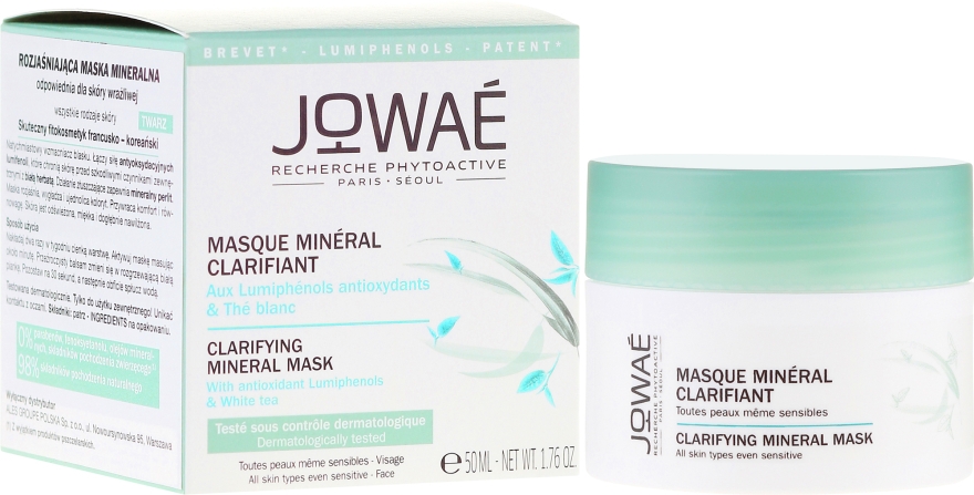 Освежающая минеральная маска для чувствительной кожи - Jowae Masque Clarifying Mineral Mask — фото N2