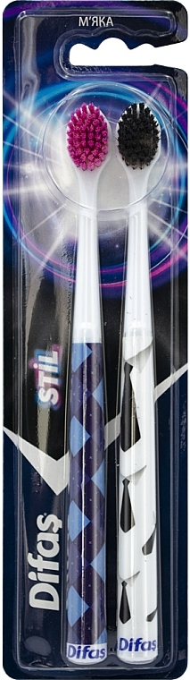 Набір зубних щіток "Soft", ромб + краватка - Difas Stil  — фото N1