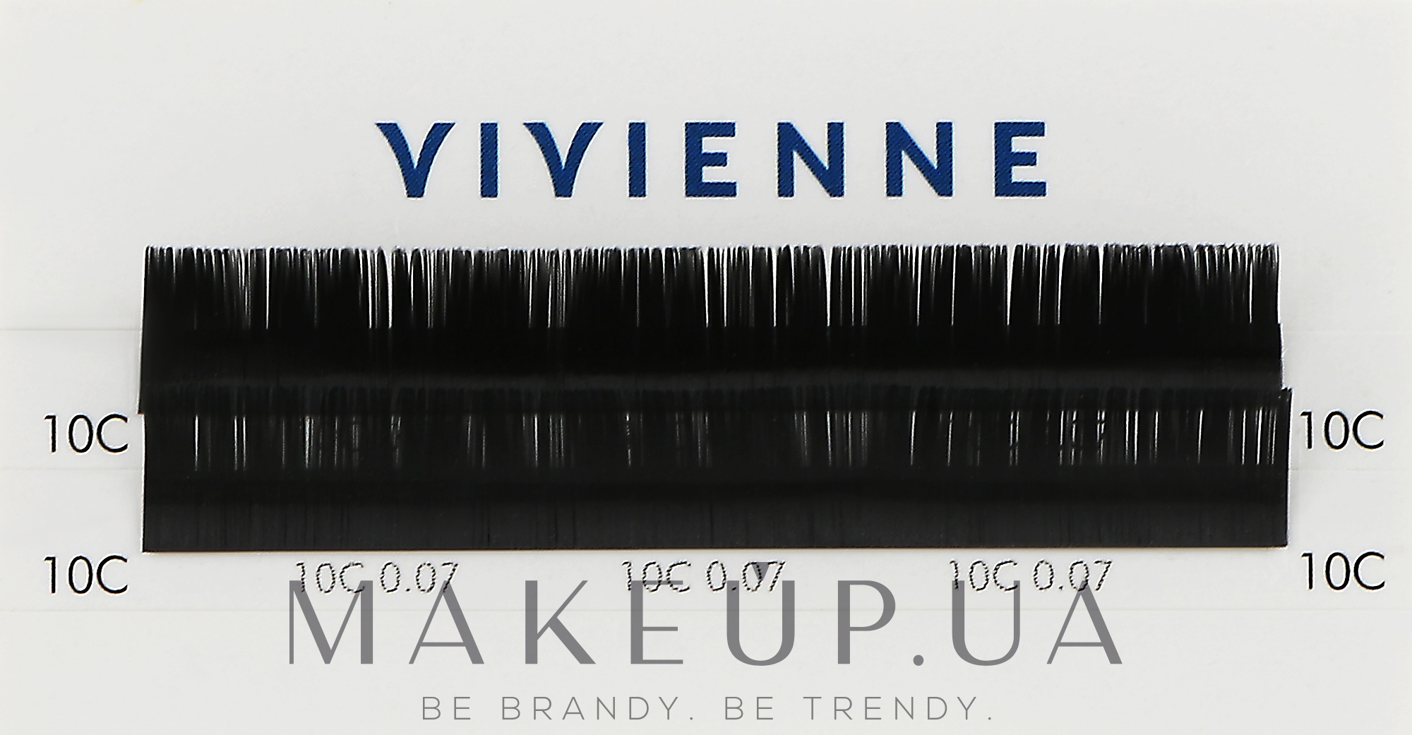Накладные ресницы "Elite", черные, 2 линии (0,07, C, (10)) - Vivienne — фото 1уп