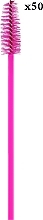 Щеточки для ресниц, 50 шт., розовые - Lewer — фото N1