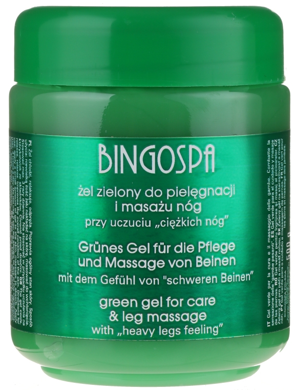Гель против усталости ног "Зеленый" - BingoSpa Foot Green Massage & Rubbing Gel — фото N1