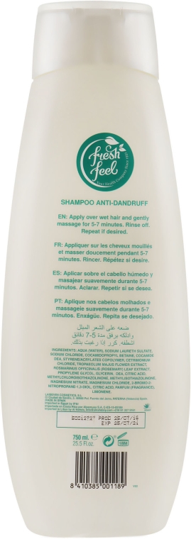 Шампунь против перхоти - Fresh Feel Anti-Dandruff Shampoo — фото N2