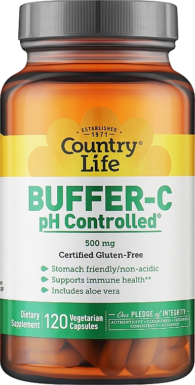 Буферизованный витамин С - Country Life Buffer-C pH Controlled — фото N1