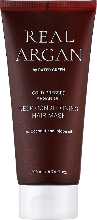 Глибоко кондиціонуюча маска з аргановою олією - Rated Green Real Argan Deep Conditioning Hair Mask — фото N1