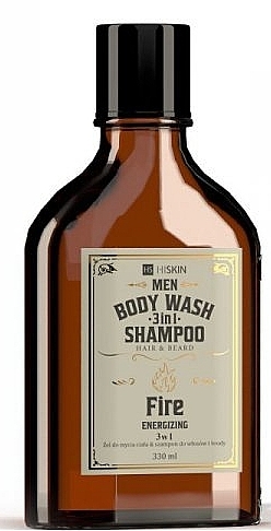 Гель-шампунь для миття тіла, волосся та бороди "Fire" - HiSkin Men Body Wash Gel And Shampoo — фото N2