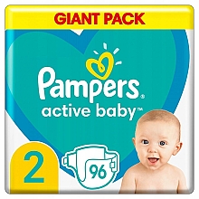 Підгузки Active Baby 2 (4-8 кг), 96 шт. - Pampers — фото N1