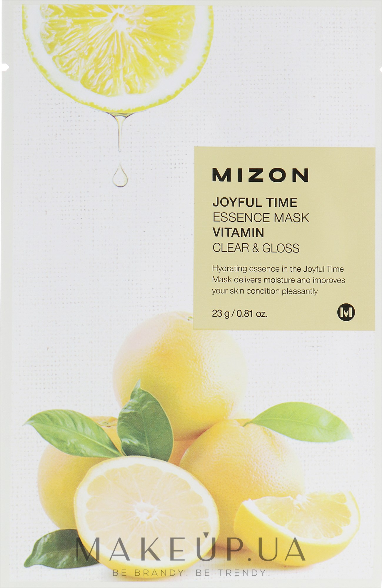 Тканинна маска для обличчя "Вітамін С" - Mizon Joyful Time Essence Mask — фото 23g