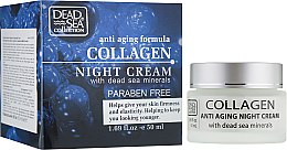 Парфумерія, косметика Нічний крем проти старіння з колагеном і мінералами Мертвого моря - Dead Sea Collection Anti Aging Formula Collagen Night Cream
