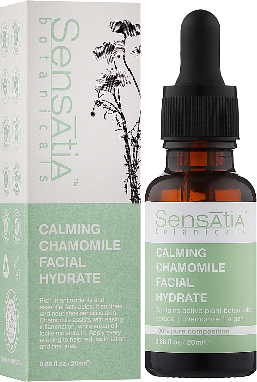 Зволожувальна олія для обличчя "Ромашка" - Sensatia Botanicals Calming Chamomile Facial Hydrate — фото N2