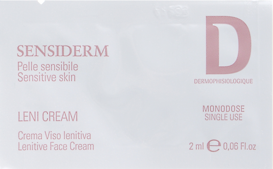 Крем для чувствительной или куперозной кожи - Dermophisiologique Sensiderm Leni Cream (пробник)