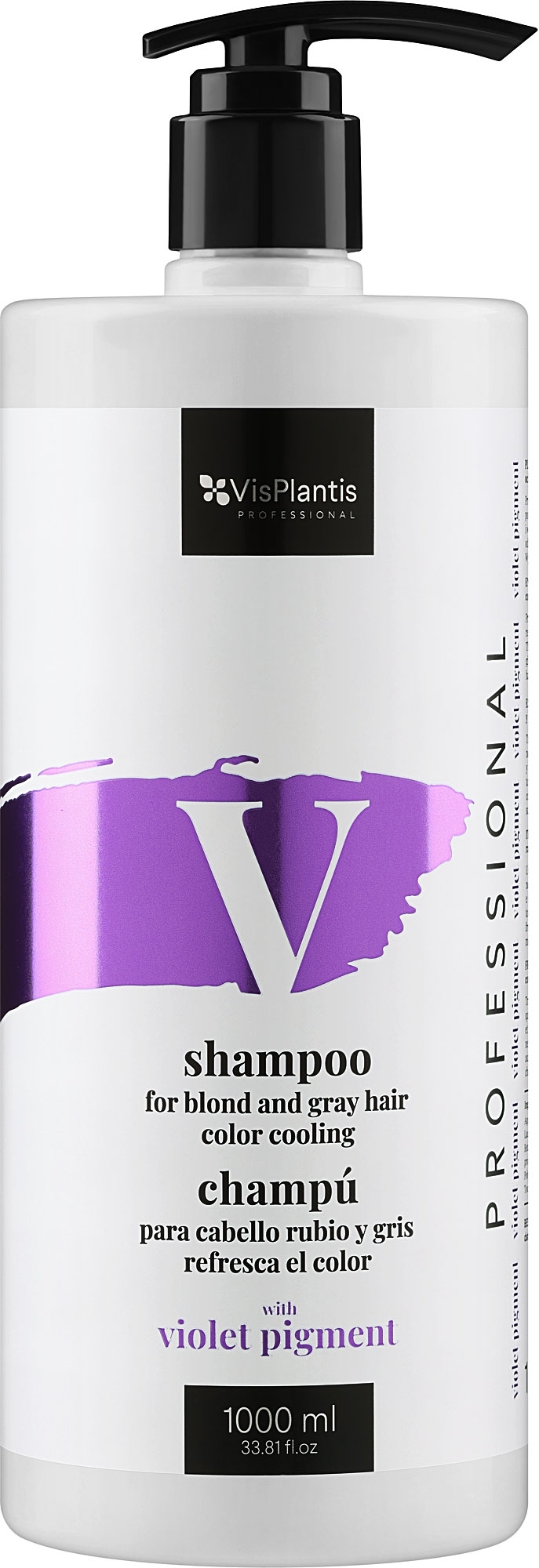 Шампунь для світлого волосся - Vis Plantis Shampoo For Blond and Gray Hair With a Cooling Color — фото 1000ml