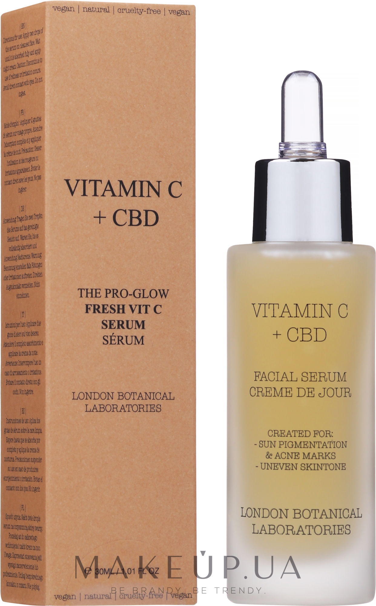 Сироватка для обличчя - London Botanical Laboratories Vitamin C + CBD Serum — фото 30ml