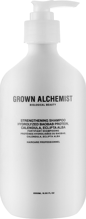 Укрепляющий шампунь - Grown Alchemist Strengthening Shampoo 0.2 Hydrolyzed Bao-Bab Protein & Calendula & Eclipta Alba (тестер) — фото N1