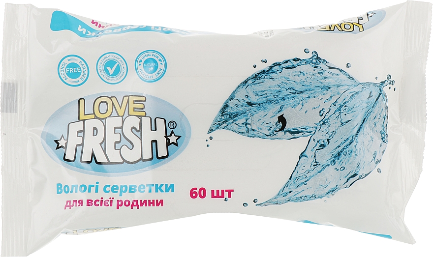 Вологі серветки для всієї сім'ї - Love Fresh — фото N1