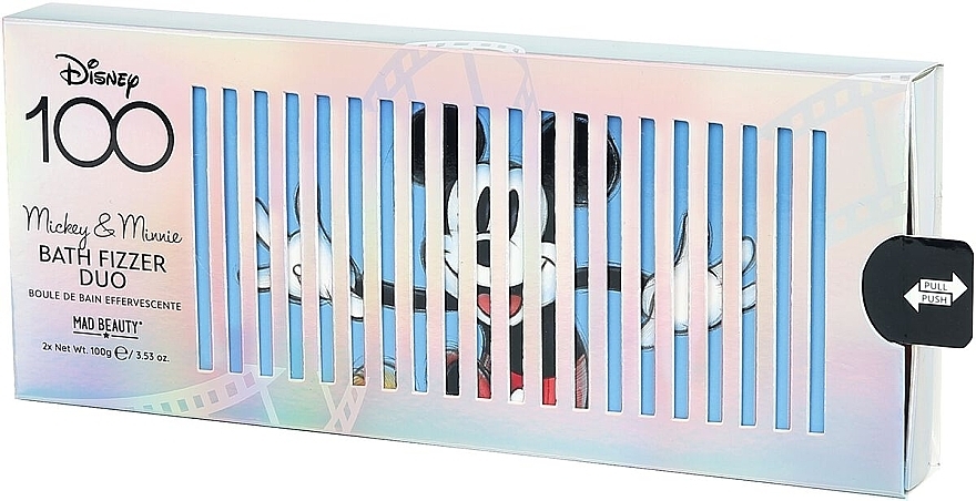 Бомбочки для ванни - Mad Beauty Disney 100 Mickey & Minnie Bath Fizzer Duo — фото N1