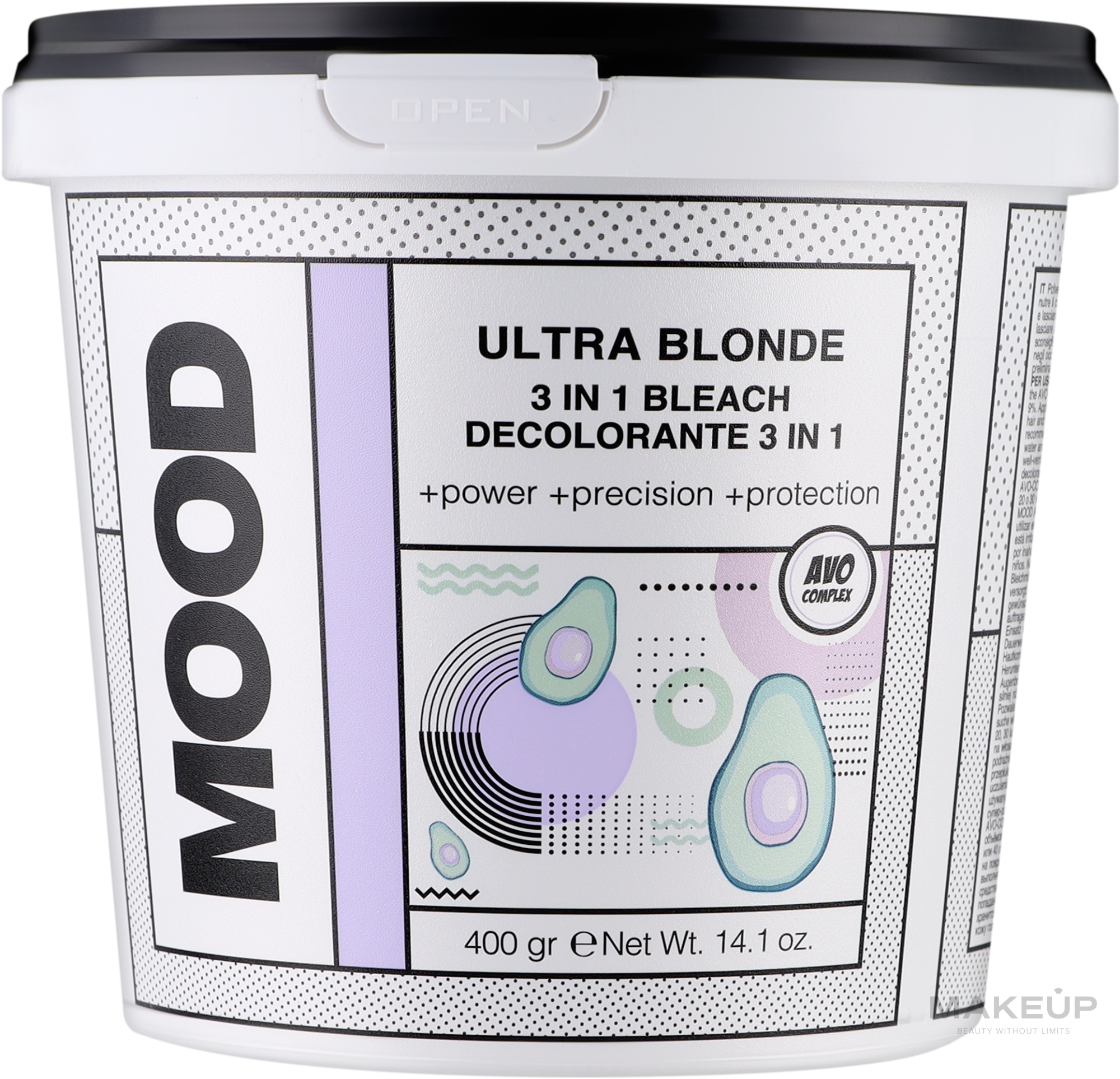Знебарвлювальний порошок на основі глини - Mood Ultra Blonde 3in1 Bleach — фото 400g