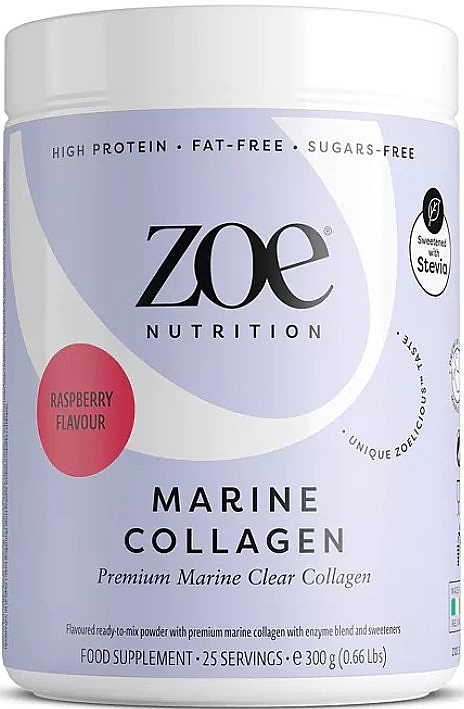 Гідролізований морський колаген, зі смаком малини - Zoe Nutrition Marine Collagen Raspberry — фото N1