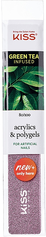Пилочка для нігтів, F 700 - Kiss Green Tea Infused For Artificial Nails — фото N2