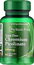 Парфумерія, косметика Харчова добавка "Піколінат хрому" - Puritan's Pride Yeast Free Chromium Picolinate 800 mcg