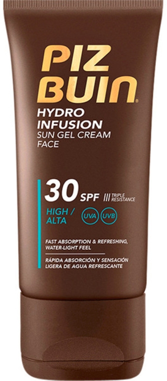 Солнцезащитный крем-гель для лица - Piz Buin Hydro Infusion Sun Gel Cream Face SPF30 — фото N1