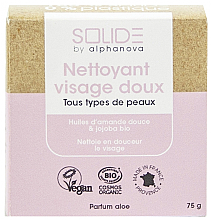 Мыло для лица с маслом жожоба и сладким миндалем - Alphanova Solide Gentle Face Cleanser Sweet Almond Oil And Jojoba Oil — фото N1
