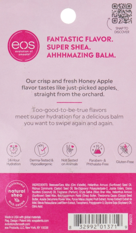 Бальзам для губ "Медове яблуко" - Eos Visibly Soft Lip Balm Honey Apple — фото N3