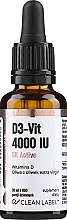 Пищевая добавка "D3-Vit 4000 IU" - Pharmovit Clean label D3-Vit 4000 IU Oil Active — фото N1