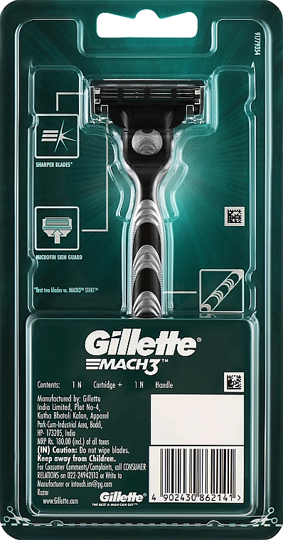 Бритвенный станок со сменной кассетой - Gillette Mach3 — фото N2