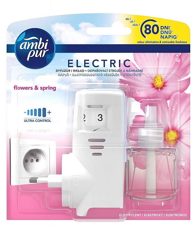 Освіжувач повітря "Квіти та весна" - Ambi Pur Spring Flowers & Purifiers Electric Starter Kit — фото N1