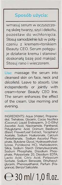 Зволожувальна сироватка для обличчя - Bielenda Beauty CEO Drink Me Up Serum — фото N3