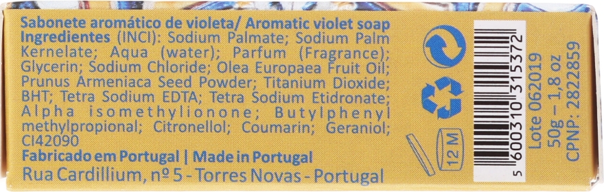 Натуральное мыло "Фиалка" - Essencias De Portugal Living Portugal Azulejos Violet — фото N2