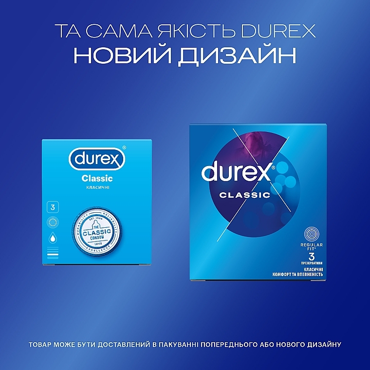 Презервативи латексні з силіконовою змазкою "Класичні", 3 шт - Durex Classic Condoms — фото N4