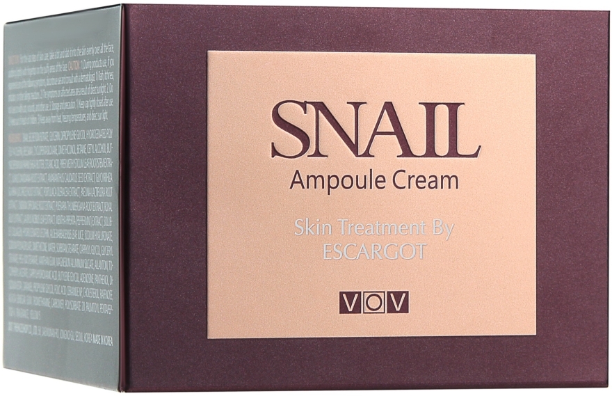 Улиточный питательный крем для лица - VOV Snail Ampoule Cream