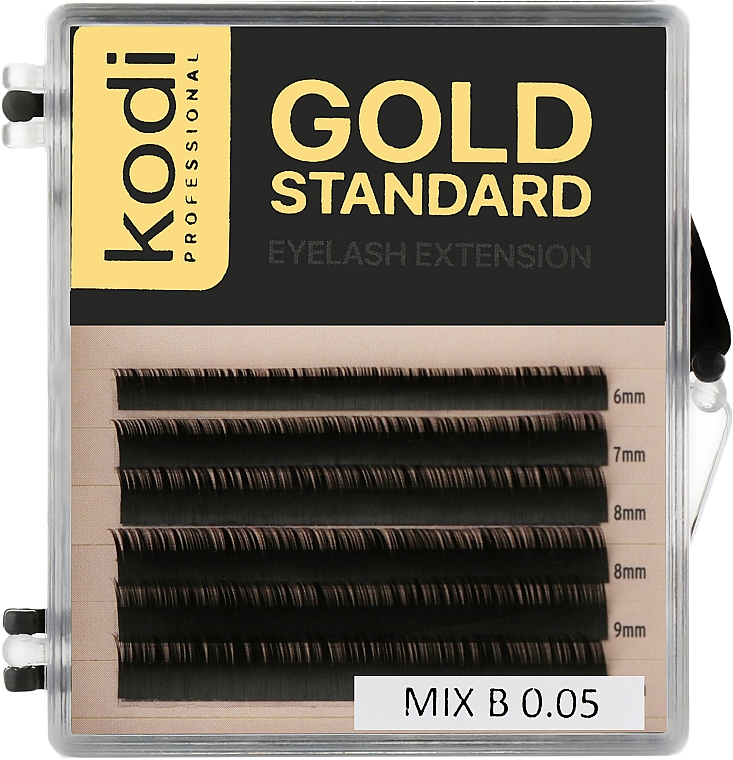 Накладные ресницы Gold Standart B 0.05 (6 рядов: 6/9) - Kodi Professional — фото N1