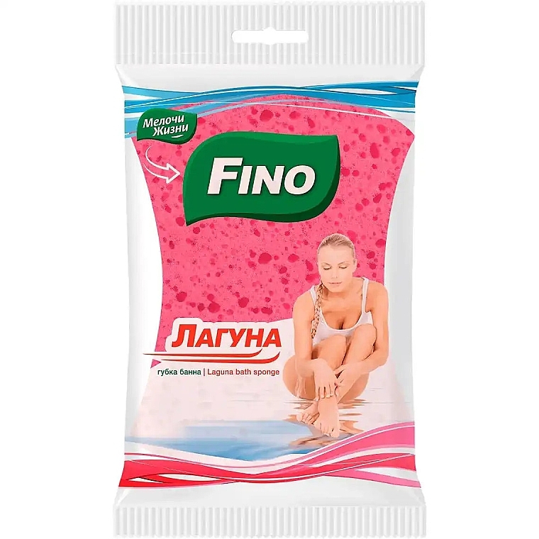 Губка банная фигурная "Лагуна", розовая - Fino — фото N1