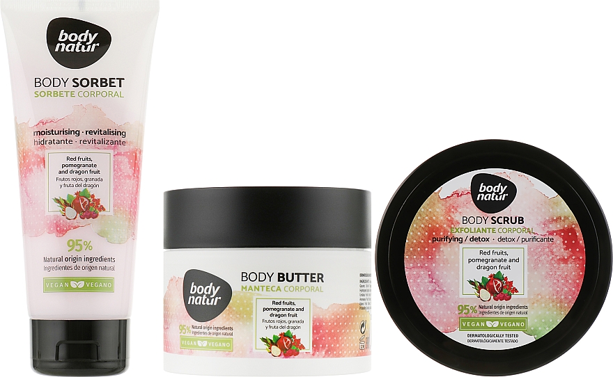Набор - Body Natur Experiential Pack (cr/200ml + butter/200ml + scr/200ml) — фото N2