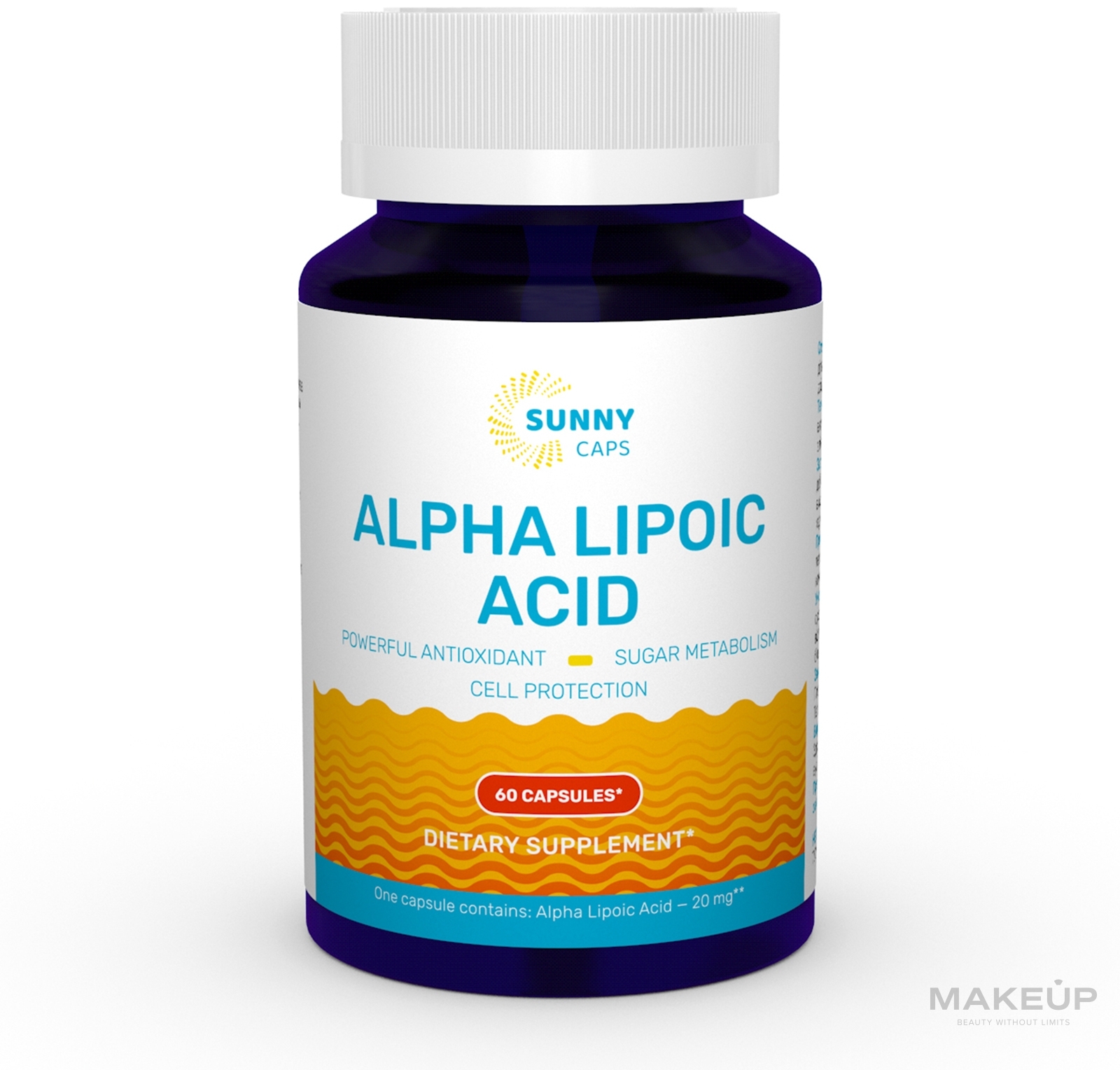 Дієтична добавка "Альфа-ліпоєва кислота ", 1000 мг - Sunny Caps Alpha-Lipoic Acid Powerfull — фото 60шт