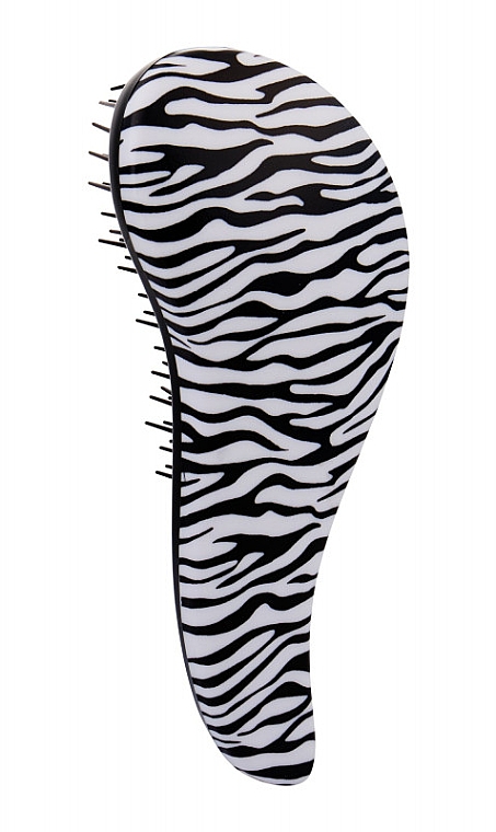 Щетка для волос, белая зебра - Detangler Hair Brush Zebra White — фото N1