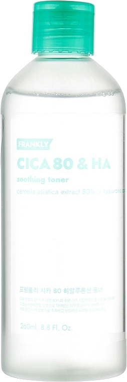 Тонер успокаивающий с комплексом центеллы - Frankly Cica 80 & HA Soothing Toner — фото N1