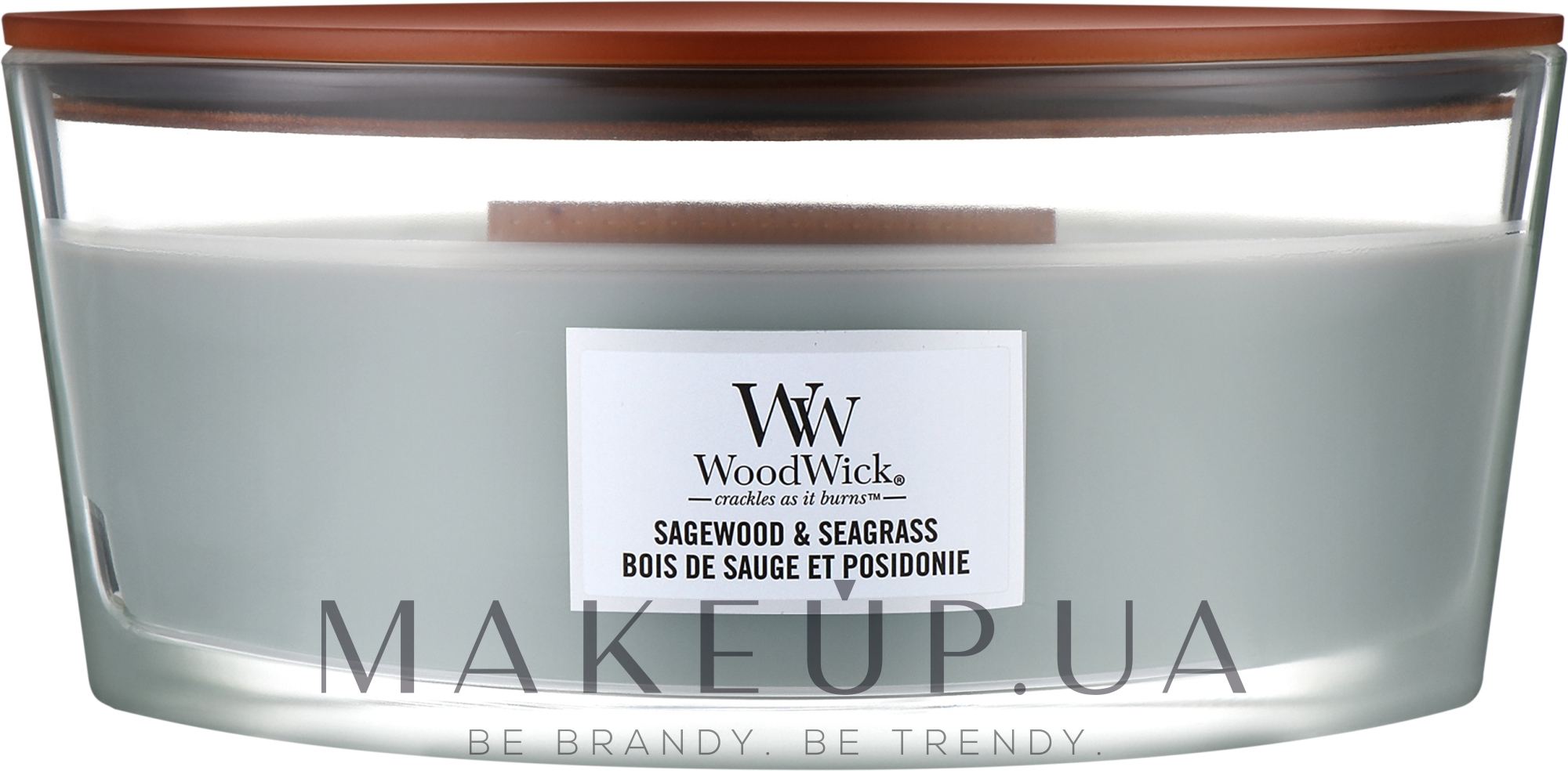 Ароматична свічка - WoodWick Sagewood & Seagrass Candle — фото 453g