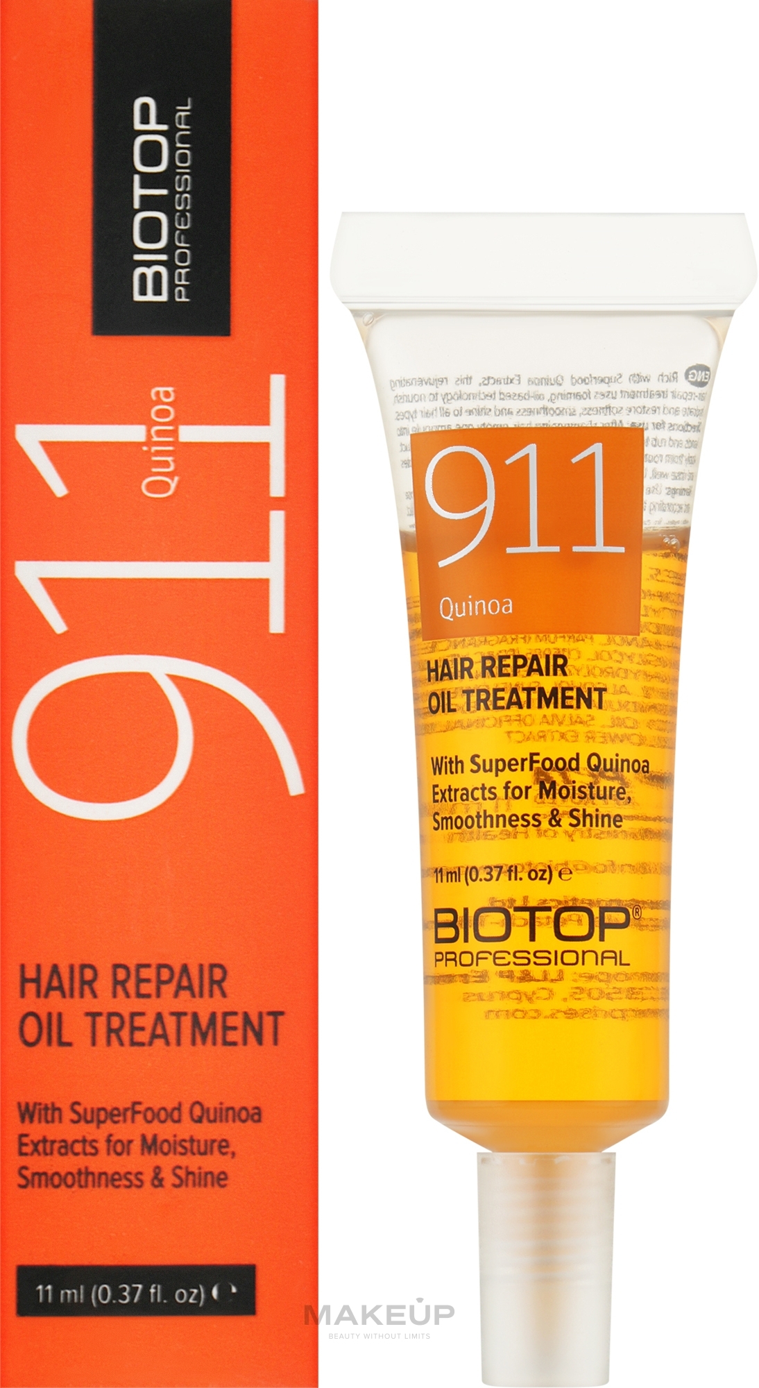 Масло для волос с протеинами киноа - Biotop 911 Hair Repair Ampoules — фото 11ml