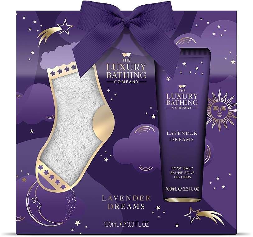 Набор - Grace Cole The Luxury Bathing Lavender Dreams Cosy Toes (f/cr/100ml + socks/2pcs) — фото N1