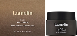 Восстанавливающий крем для лица с муцином улитки 4 в 1 - Lamelin Snail 4-In-1 Cream — фото N2